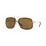 Versace // Men's Aviator Sunglasses // Pale Gold + Havana
