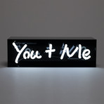 You + Me Acrylic Box Neon Light
