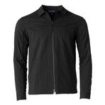 Woven Zip Work Jacket // Black (XL)