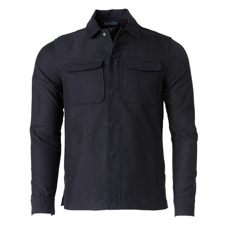 Double Pocket Shirt Jacket // Navy (XL)