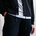 Knit Snap Coach Jacket // Black (2XL)