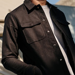 Double Pocket Shirt Jacket // Black (2XL)