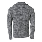 Speckle Zip-Up Sweater // Black (S)