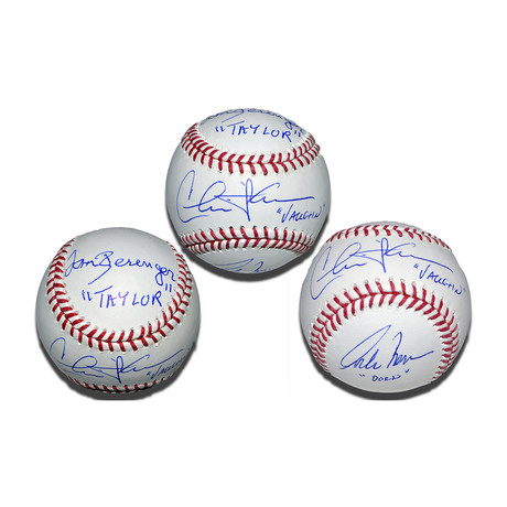 Charlie Sheen // Autographed Baseball by 4 Cast Members (Major League Movie)