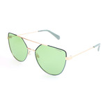 Polaroid // Women's PLD6057S Sunglasses // Green + Gold