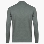 Regular Fit Woolen Light Mock Neck Sweater // Green (L)