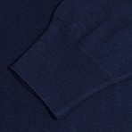 Regular Fit Woolen Crewneck Sweater // Navy (M)