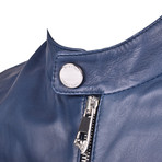Leather Jacket // Blue (Euro: 46)
