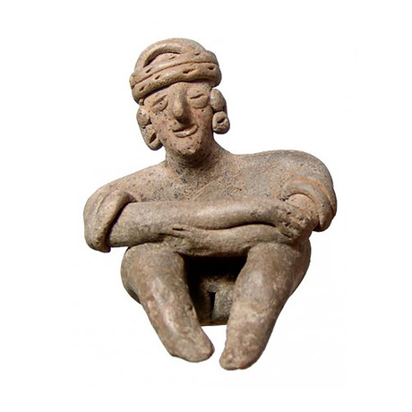Colima Seated Woman // West Mexico, C. 100 Bc - 250 Ad