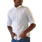 Monte Carlo Long Sleeve Button Up Shirt // White (M)