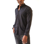 Cali Long Sleeve Button Up Shirt // Black (S)