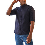 Jamaica Long Sleeve Button Up Shirt // Navy Blue (XL)