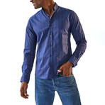 Lima Long Sleeve Button Up Shirt // Indigo (2XL)