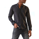 Cali Long Sleeve Button Up Shirt // Black (S)