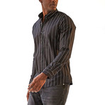 La Paz Long Sleeve Button Up Shirt // Black (L)