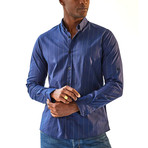Lima Long Sleeve Button Up Shirt // Indigo (XL)