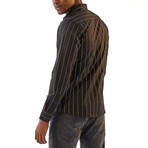 La Paz Long Sleeve Button Up Shirt // Black (XL)
