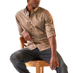 Rosario Long Sleeve Button Up Shirt // Brown (L)