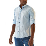 Paulo Long Sleeve Button Up Shirt // Blue (S)