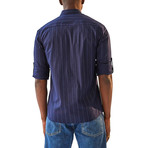 Manaus Long Sleeve Button Up Shirt // Navy Blue (L)