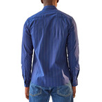 Lima Long Sleeve Button Up Shirt // Indigo (M)