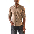 Rosario Long Sleeve Button Up Shirt // Brown (M)