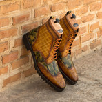 Goodlife Military Brogue Boots // Cognac + Khaki (US: 6.5)