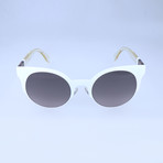 Fendi // Women's FF0080 Sunglasses // White Pequin + White Crystal