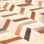 Allison Cowhide Patchwork Rug