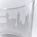 City Skyline Bar Glasses // Set of 4 // London