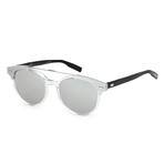 Men's Blacktie BLACKTIE220S-0T6E-SS Sunglasses // Crystal Black + Silver Mirror