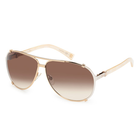 Women's Chicago Sunglasses // Rose Gold + Brown Violet Gradient