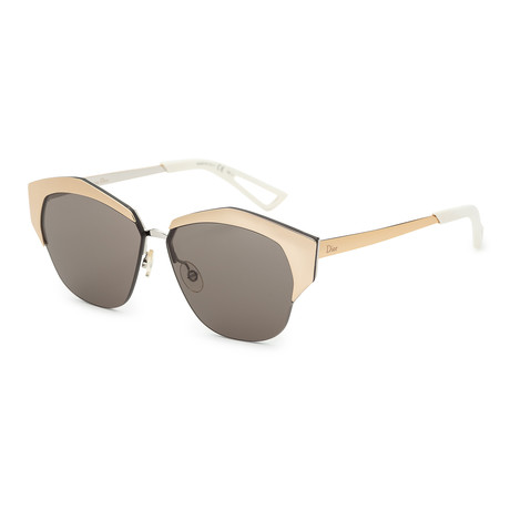 Women's Mirrored Sunglasses // Rose Gold Palladium + Brown