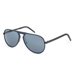 Men's AL13-2-02K7-9A Sunglasses // Blue + Black