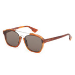 Women's Abstract Sunglasses // Light Havana + Brown