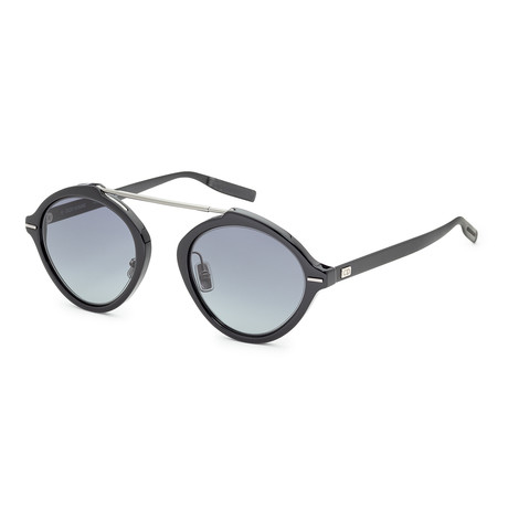 Men's System Sunglasses // Matte Black + Dark Gray Gradient