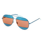 Unisex Split Sunglasses // Blue + Rose