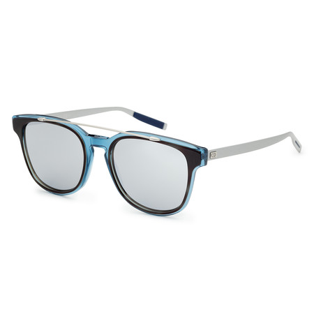 Men's Blacktie Sunglasses // Matte Havana + Silver Mirror