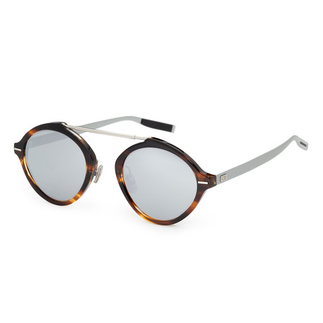 Men's System Sunglasses // Dark Havana + Silver Mirror