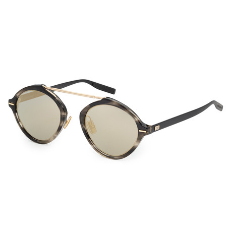 Men's System Sunglasses // Havana Matte Black + Gray Bronze Mirror