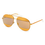 Dior // Women's Split Sunglasses // Yellow + Multilayer Gold