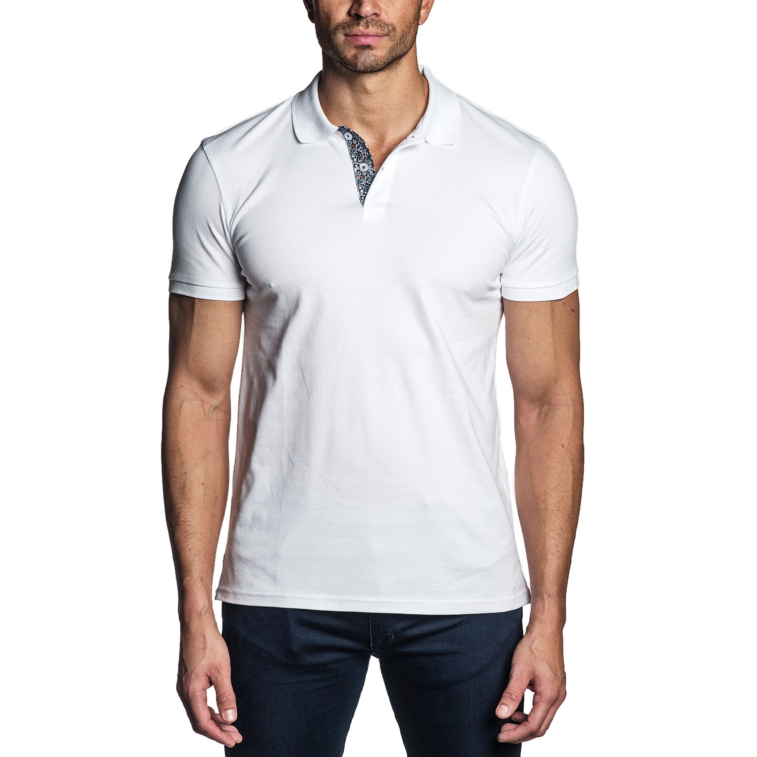 Philip Knit Polo // White (M) - Jared Lang - Touch of Modern