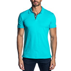 Cole Knit Polo // Turquoise (S)