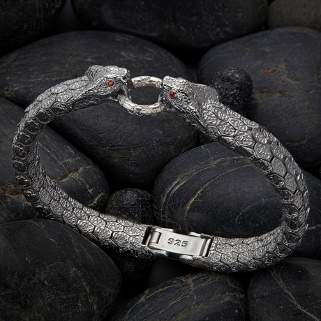 Cobra Bracelet // Black + Silver (XS-S)