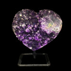 Amethyst Heart on Base // Large