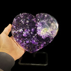 Amethyst Heart on Base // Large