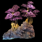 Tree of Serenity - Amethyst Petals on an Amethyst Matrix // Two Trees on Amethyst Matrix