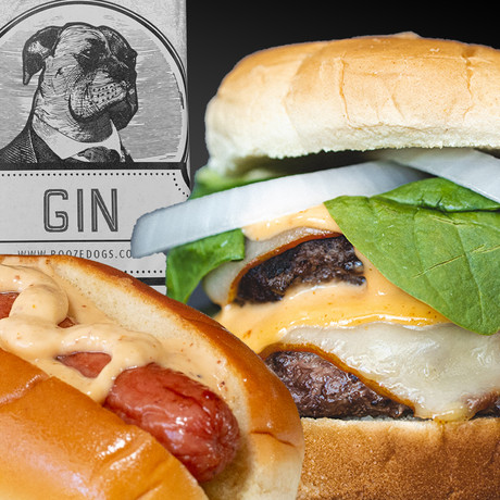 GIN Infused Party Pack Burger, Bratwurst, & Hot Dog // 48 Servings