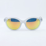 Women's Sunglasses // Crystal Matte + Mirrored Yellow