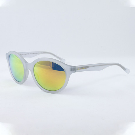 Women's Sunglasses // Crystal Matte + Mirrored Yellow